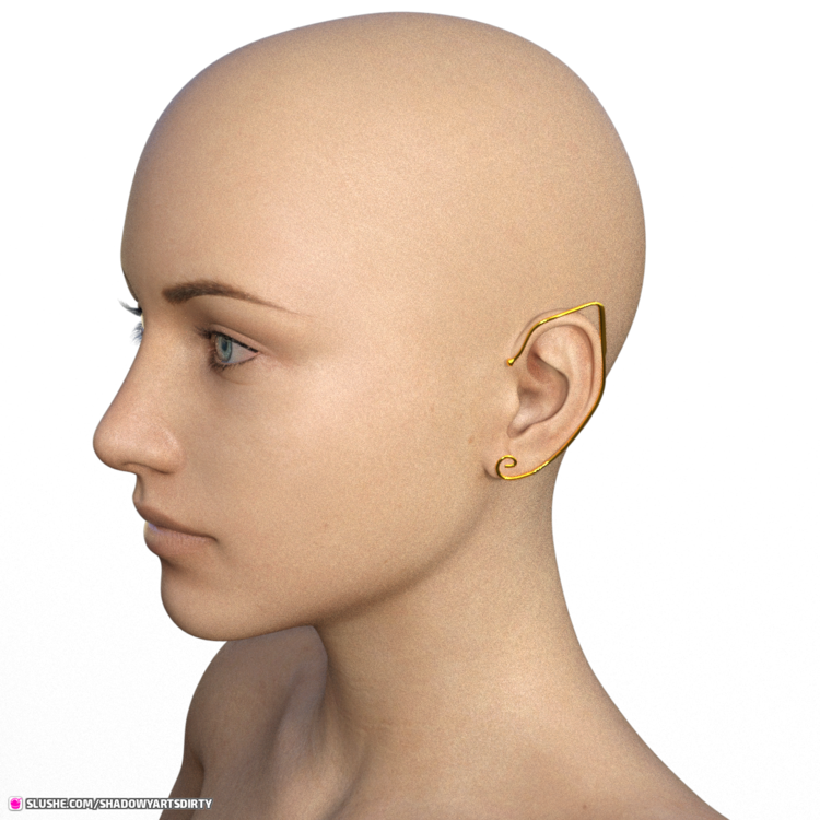 Elf earrings one for Genesis 8 Female